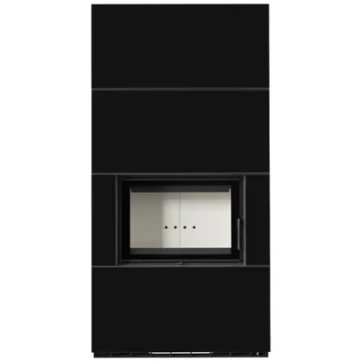 Zdjęcie produktu dla Kominek modułowy FLOKI BOX 8 kW fi 160 zabudowa NERO ASSOLUTO z domykaniem