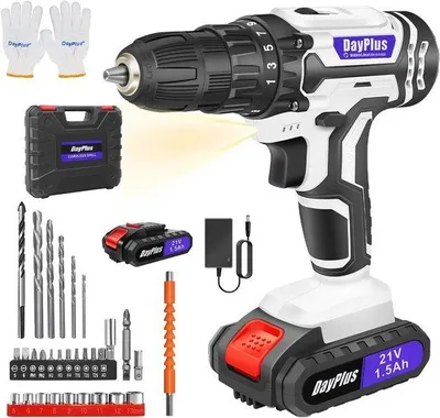 Image de Tournevis sans fil 21 V, 42 Nm, 2 batteries, kit à monter soi-même