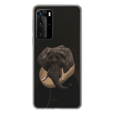 Produktbild von MuchoWow® Handyhülle Schutzhülle Hülle für Huawei P40 Pro Elefant - Kunst - Tiere Silikon Softcase Handy Hülle - Schutz
