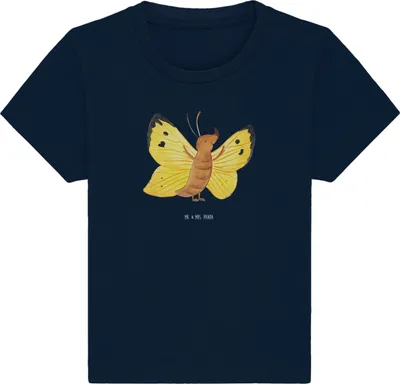 Produktbild von Mr. & Mrs. Panda  T-Shirt Schmetterling Zitronenfalter 6. - 12. Monat - French Navy - Geschenk, Schmetterlinge, Fakt, Liebe, Babyshirt, Motivation, Baby Shirt