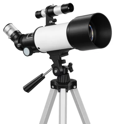 Obrázok produktu pre Astronomický ďalekohľad 70 mm pre začiatočníkov, vrátane statívu | Farba: biela | Rozmery: 80x80x135 cm
