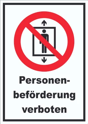 Produktbild von Personenbeförderung verboten Aufkleber A8 (52x74mm)