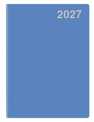 Produktbild von Mini-Timer Taschenkalender 2027, blau, 7,5 x 11 cm, Wochenübersicht mit Eckperforation