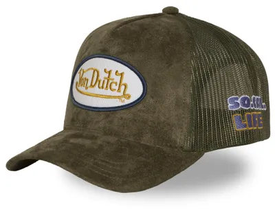 Image de Casquette de camionneur Von Dutch en daim, couleur marron