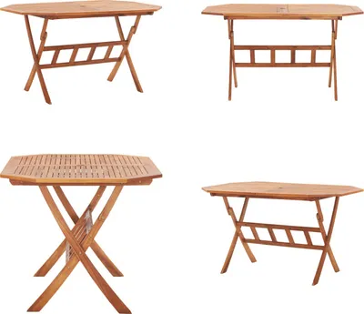 Produktbild von vidaXL Klappbarer Gartentisch 135 x 85 x 75 cm Massivholz Akazie - Gartentisch - Gartentische - Bistrotisch - Bistrotische