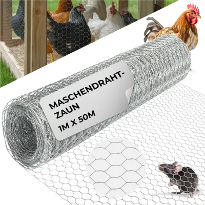 Produktbild von Geflecht GARDEN HEX ZN 1000/13/0,7 mm, sechseckig, Garten, Zucht, Packung 50 m