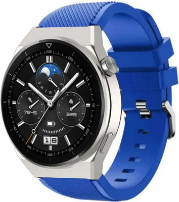 Produktbild von Strap-it Huawei Watch GT 3 Pro 46mm Silikonarmband (Blau)