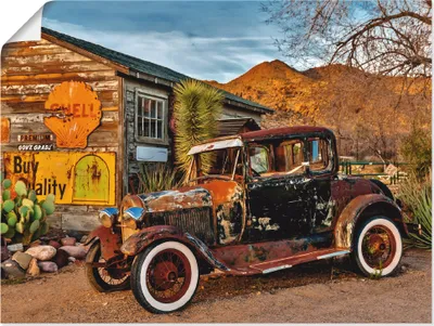 Produktbild von ARTland Poster Oldtimer Route 66 Hackberry Größe: 40x30 cm
