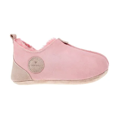 Produktbild von Vanuba Kinder Hausschuhe Oxford in Gr. 24-34 und 4 Farben | Handgefertigt Hüttenschuhe aus natürlichem Lammfell