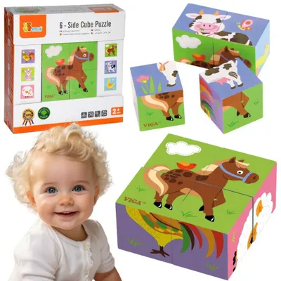 Image de Puzzle en bois Viga « La ferme » - 4 pièces