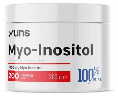 Productafbeelding van UNS Myo-inositol poeder, 200 g, voedingssupplement zonder toevoegingen