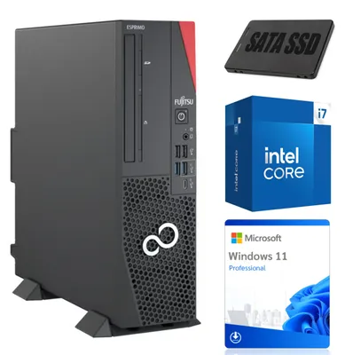 Zdjęcie produktu dla Komputer stacjonarny Fujitsu ESPRIMO D7011 | Procesor Intel i7-11700 | 16 GB pamięci DDR4 | Dysk SSD 256 GB | System Windows 11 | Klasa A