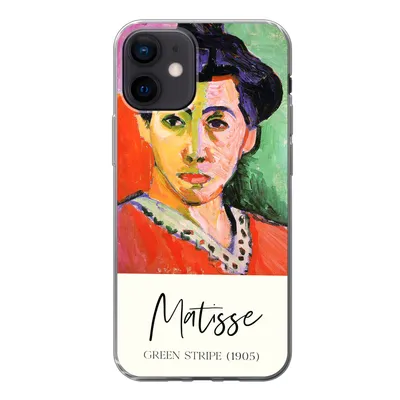Produktbild von MuchoWow® Handyhülle Schutzhülle Hülle für iPhone 12 Matisse - Grüner Streifen (1905) - Alte Meister Silikon Softcase Handy Hülle - Schutzhülle