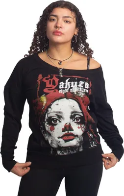 Zdjęcie produktu dla Damska koszulka z długim rękawem Yakuza Dollz Urban, czarny, M