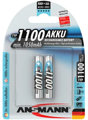 Obrázek produktu pro ANSMANN Akku 2 x Micro 1,1 Ah Blister