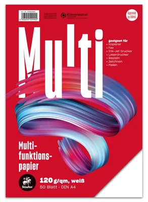 Obrázok produktu pre Staufen® 734050990 Multifunkčný papier 7X PLUS - A4, 120 g/m2, biely, 50 listov
