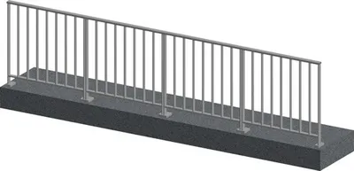 Produktbild von Pertura Geländerset Triton Aluminium anthrazit Bodenmontage 4 m