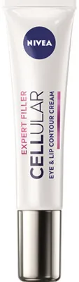 Produktbild von NIVEA CELLULAR Expert Filler Augen & Lippen Konturpflege, Augencreme, Frauen, Jeder Hauttyp, Anti-Falten, Kräftigend, Feuchtigkeitsspendend, Folsäure, Hyaluronsäure, Tube