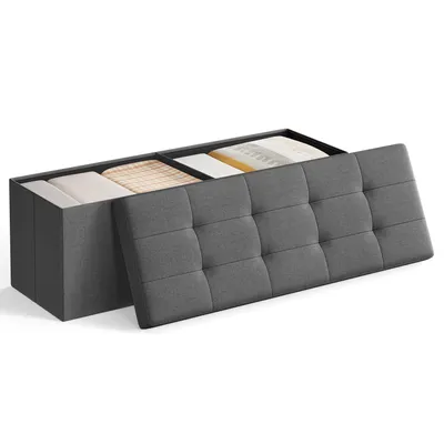 Obrázek produktu pro SONGMICS Taburet s úložným prostorem, skládací lavice, 38 x 110 x 38 cm