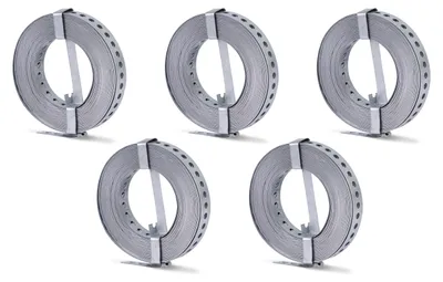 Lochband, Stahl sendzimirverzinkt, 10 m x 20 mm x 1 mm, silber