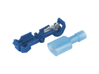 Productafbeelding van Snelkoppelingen, type T, blauw, 2,5-4,0 mm², 16-14 AWG, maximaal 15A, 5 stuks.