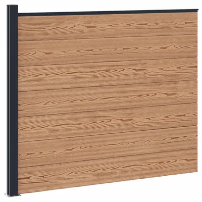 Produktbild von vidaXL Zaunelement WPC und Aluminium Braun