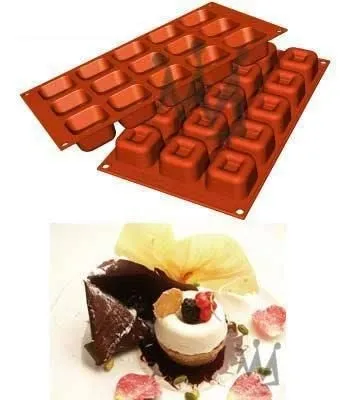 Produktbild von Silikomart Silikonbackform SQUARE SAVARIN SF081