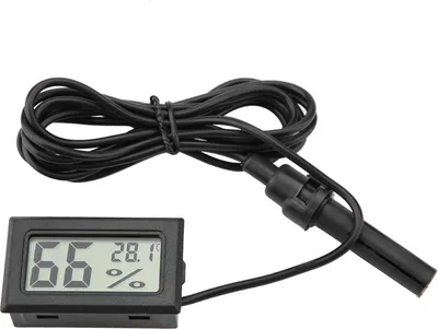 Produktbild von Integriertes Mikro-LCD-Thermometer, Hygrometer, Luftfeuchtigkeits- und Temperaturmonitor mit externer Sonde
