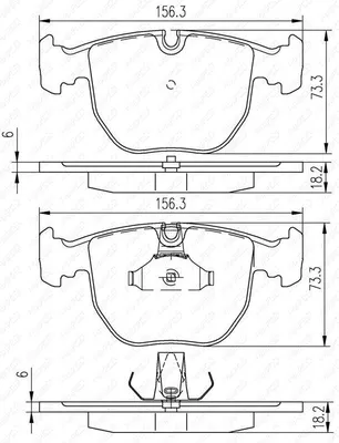 Produktbild von Scheibenbremsbelagsatz VA, BMW X5 (E53), 5er (E39), 7er (E38)