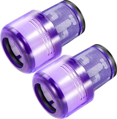 Two vacuum cleaner filters are shown against a white background.