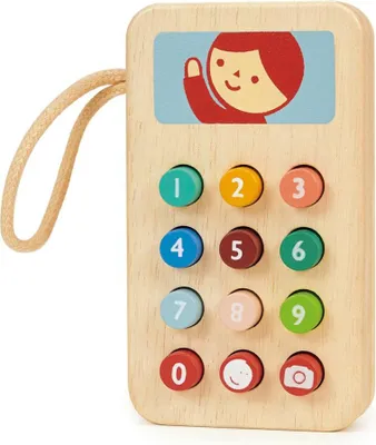 Immagine prodotto di Telefono cellulare giocattolo in legno Mentari per bambini e bambini in età prescolare