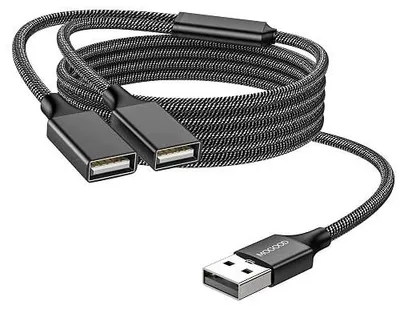 Zdjęcie produktu dla Rozdzielacz USB 2.0 adapter 1 w 2 wyjścia hub dla komputera laptopa
