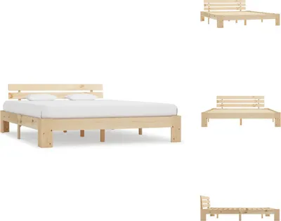 Produktbild von vidaXL Massivholzbett Kiefer 180x200 cm -  Betten & Bettgestelle