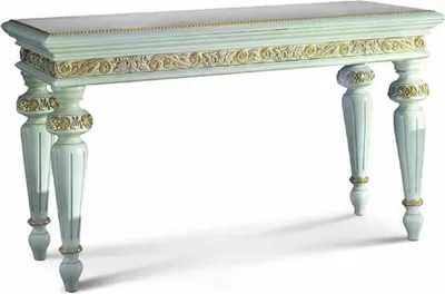 Produktbild von Casa Padrino Luxus Barock Konsole Weiß / Gold 140,5 cm -  Italy