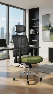 Produktbild von Bürosessel mit Netzrückenlehne und ergonomischer Sitzfläche