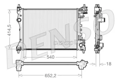 Produktbild von DENSO DRM01005 Kühler Wasserkühler Motorkühler für ALFA ROMEO MITO (955) für FIAT DOBLO Pritsche/Fahrgestell (263)