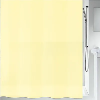 Zdjęcie produktu dla Spirella antypleśniowa zasłona prysznicowa  Antybakteryjna, zmywalna, wodoodporna PEVA 180x200cm Żółta
