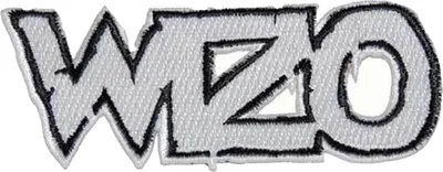 Produktbild von Gestickter Aufnäher Schriftzug Schwarz/Weiss 10cm x 4cm zum Aufbügeln