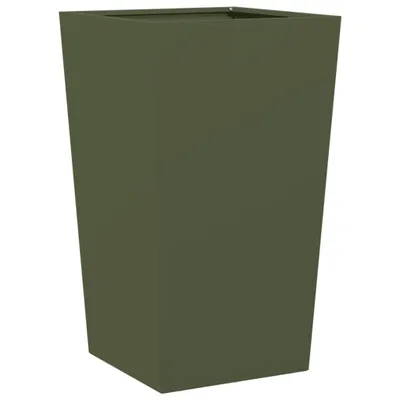 Immagine prodotto di vidaXL Fioriera verde oliva 45x45x75 cm in acciaio