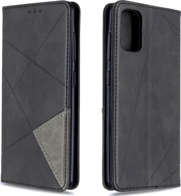 Produktbild von Mobigear Rhombus Slim  Samsung Galaxy A41 Hülle Klapphülle - Schwarz