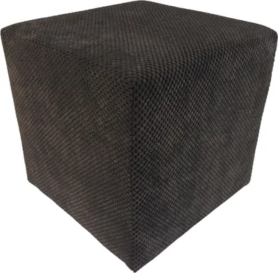 Zdjęcie produktu dla Pufa ZEFIR DOT welurowa 40x40 cm tapicerowana kwadratowa miękka pufa do salonu i sypialni brązowa