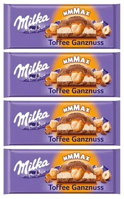 Produktbild von Milka Toffee Ganznuss Milchcreme und leichter Karamellnote 4er Pack