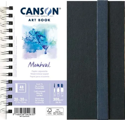 Obrázek produktu pro CANSON C31200L004 CANSON Sketchbook ART BOOK Montval, 200 x 200 mm