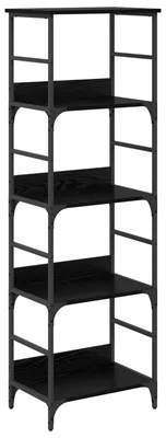 Image de Étagère vidaXL, aspect chêne noir, 50 x 33 x 153 cm, aggloméré