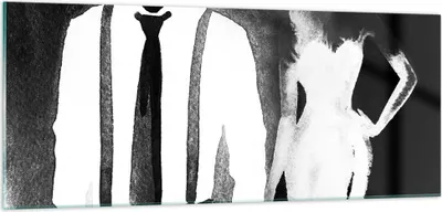 Produktbild von Bilder auf glas - Frau Mann - 100x40cm - Glasbilder - Wandbilder - Bilder - Kunstdruck - zum Aufhängen bereit - Wanddekoration aus Glas - Glas Bilder - Wandbild auf Glas - Einteilig - GAB100x40-3748