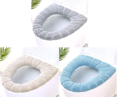 Obrázek produktu pro Pratelné potahy na toaletní sedátka, 3 barvy, vhodné pro většinu toalet a koupelen.