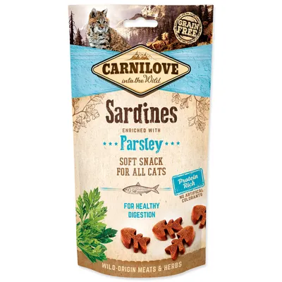 Produktbild von CARNILOVE Semi-Moist Snack Sardines & Parsley - Katzenleckerli mit Sardinen und Petersilie - 50 g