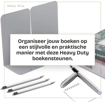 Immagine prodotto di Supporto per libri metallico, robusto e antiscivolo, colore nero. Ideale per l'ufficio. Dimensioni: 20,3 x 10,2 x 13,5 cm