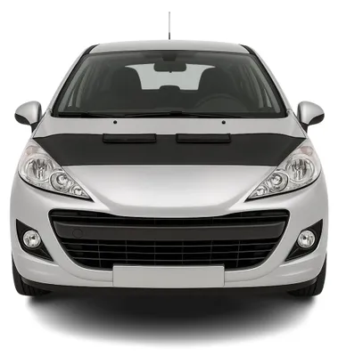 Produktbild von Haubenbra Steinschlagschutz Bonnet Bra für Peugeot 207 Schwarz Halb