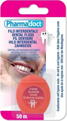Produktbild von GIMA 25370, Monofilament-Zahnseide, Gewachste Zahnseide, Flach, 50 m, CE, 12 Stück(e)